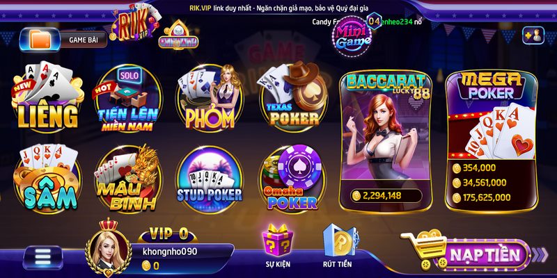 Baccarat Rikvip là một trong những tựa game cá cược trực tuyến