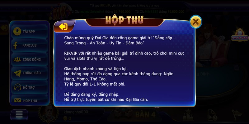 Cách tính tiền chi tiết trong game mậu binh Rikvip