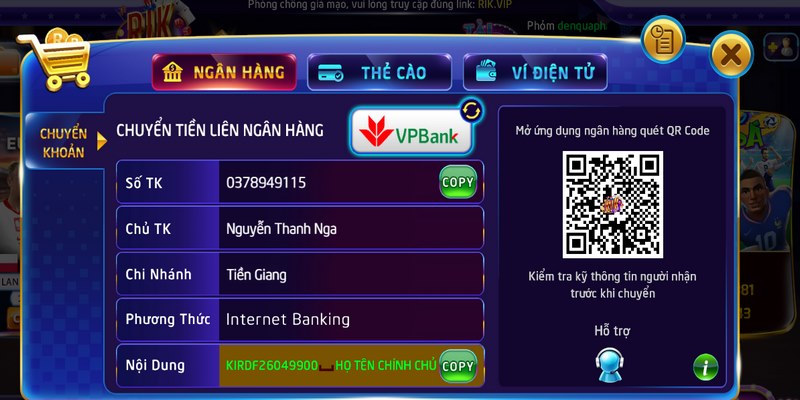 Cổng game áp dụng giới hạn nạp tiền thấp nhất chỉ với 10.000 VNĐ